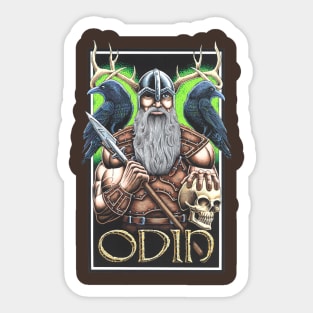 Odin-the Allfather-color no border Sticker